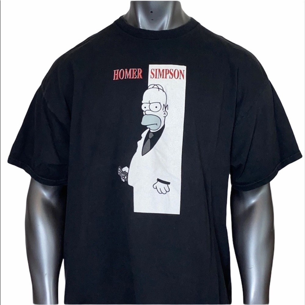 Homer Simpson T-shirt size 2XL black
